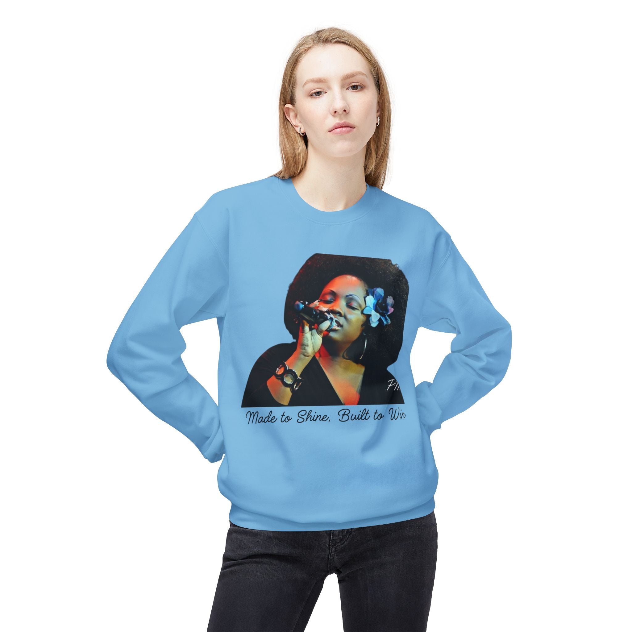 Made to Shine Sweatshirt, Inspirational Crewneck Pullover, Motivational Fleece Sweatshirt, Unisex Confidence Apparel